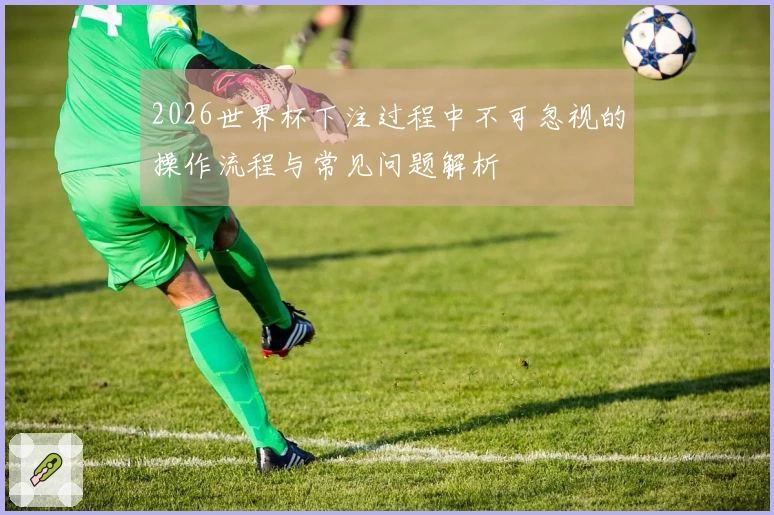 2026世界杯下注过程中不可忽视的操作流程与常见问题解析